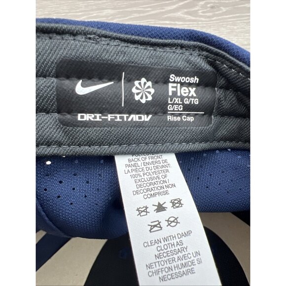 Nike Dri-FIT ADV Rise Structured Swoosh Blue Hat Cap Size L/XL NEW - Picture 11 of 13
